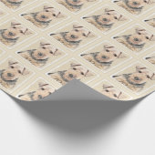 Welsh Terrier Painting - Cute Original Dog Art Cadeaupapier (Hoek)