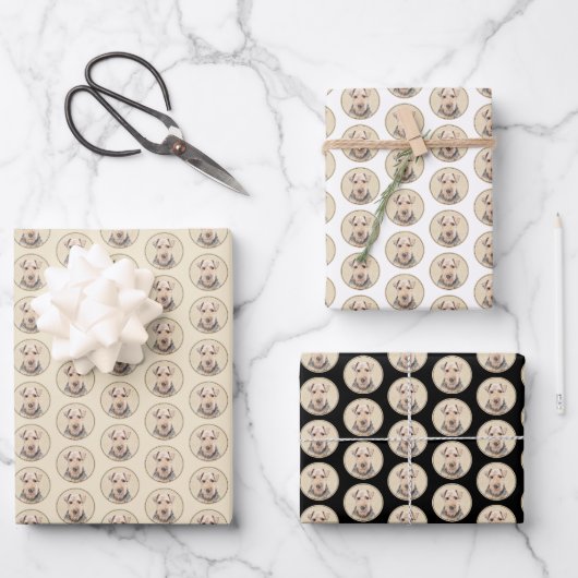 Welsh Terrier Painting - Cute Original Dog Art Inpakpapier Vel (Voorkant)