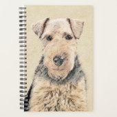 Welsh Terrier Painting - Cute Original Dog Art Planner (Voorkant)