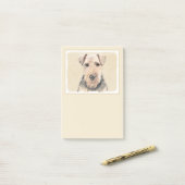 Welsh Terrier Painting - Cute Original Dog Art Post-it® Notes (Op bureau)