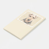 Welsh Terrier Painting - Cute Original Dog Art Post-it® Notes (Schuin)