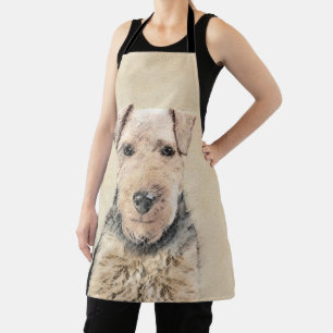 Welsh Terrier Painting - Cute Original Dog Art Schort