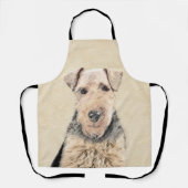 Welsh Terrier Painting - Cute Original Dog Art Schort (Voorkant)