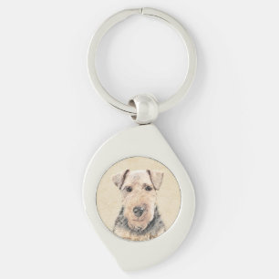 Welsh Terrier Painting - Cute Original Dog Art Sleutelhanger