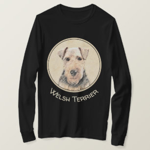 Welsh Terrier Painting - Cute Original Dog Art T-shirt