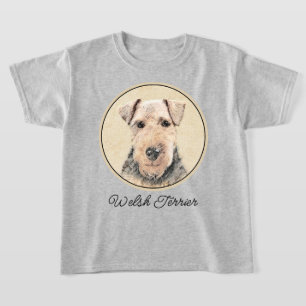 Welsh Terrier Painting - Cute Original Dog Art T-shirt