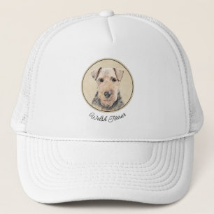 Welsh Terrier Painting - Cute Original Dog Art Trucker Pet