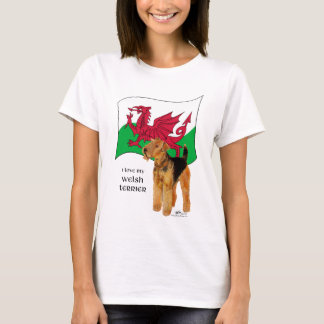 Welsh Terrier Patriottisch Wales T-shirt