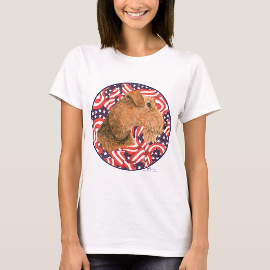 Welsh Terrier Patriottische VS T-shirt (Voorkant)