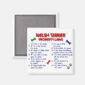 WELSH TERRIER Property Laws 2 Magneet (Voorkant / Achterkant)