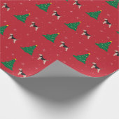Welsh Terrier Red kerstwrapping Paper Cadeaupapier (Hoek)