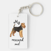Welsh Terrier Rescue Sleutelhanger (achterkant)