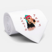 Welsh Terrier Santa Paws Stropdas (Opgerold)