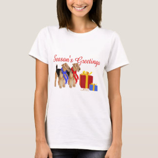 Welsh Terrier Seasons Greetings T-shirt