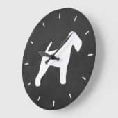 Welsh Terrier Silhouet Grote Klok (Hoek)