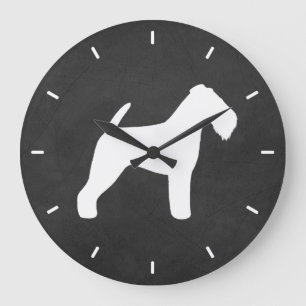 Welsh Terrier Silhouet Grote Klok