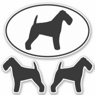 Welsh Terrier Silhouetten Vinyl Sticker Set