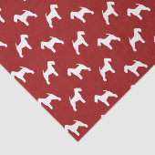 Welsh Terrier Silhouettes Pattern Red Tissuepapier (Detail)