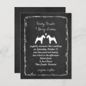 Welsh Terrier Silhouettes Wedding Kaart (Voorkant / Achterkant)