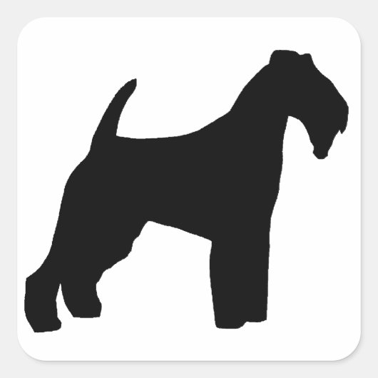 Welsh Terrier silo Vierkante Sticker (Voorkant)