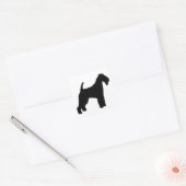 Welsh Terrier silo Vierkante Sticker (Envelop)
