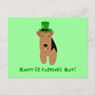 Welsh Terrier St. Patrick's Day Briefkaart