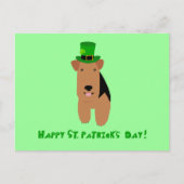Welsh Terrier St. Patrick's Day Briefkaart (Voorkant)