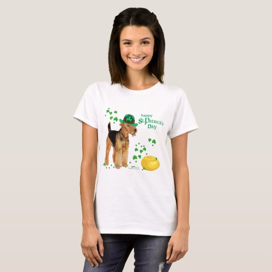 Welsh Terrier St Patricks Day T-shirt (Voorkant volledig)