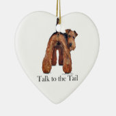 Welsh Terrier Tail Keramisch Ornament (Rechts)