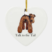 Welsh Terrier Tail Keramisch Ornament (Voorkant)