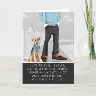 Welsh Terrier van de Vaderdag Kaart