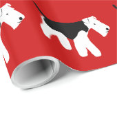 Welsh Terrier Wrapping Paper Cadeaupapier (Rol Hoek)
