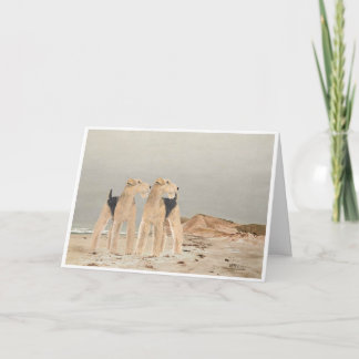 Welsh Terriers aan de Zeekust Kaart