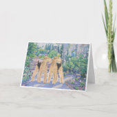 Welsh Terriers in een Lavendar Garden Kaart (Voorkant)