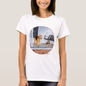 Welsh Terriers op de veranda T-shirt (Voorkant)