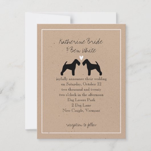 Welsh Terriers Trouw Uitnodiging (Voorkant)