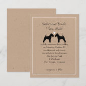 Welsh Terriers Wedding Invitation Kaart (Voorkant / Achterkant)