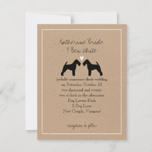 Welsh Terriers Wedding Invitation Kaart