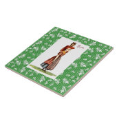 Welsh Traditional Costume - Gower Tegeltje (Zijkant)