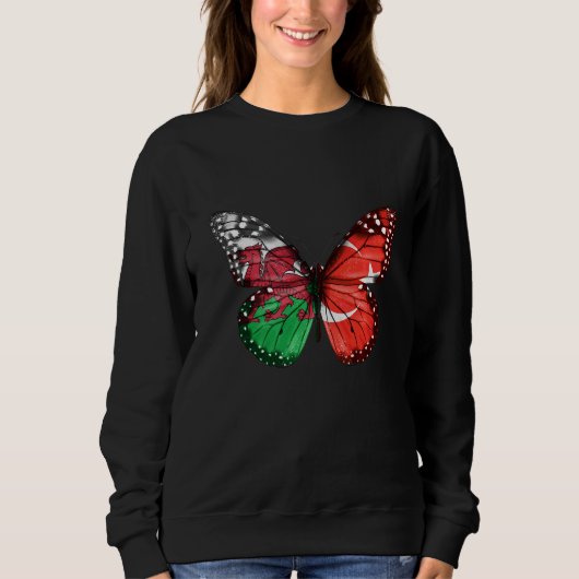 Welsh Turkey Flag Butterfly Trui (Voorkant)