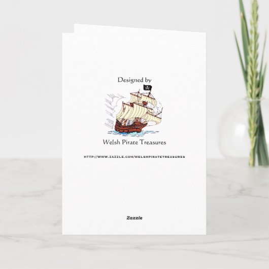 Welsh Verjaardag Kaart (Achterkant)