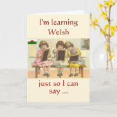 Welsh Verjaardag Kaart (Gele Bloem)