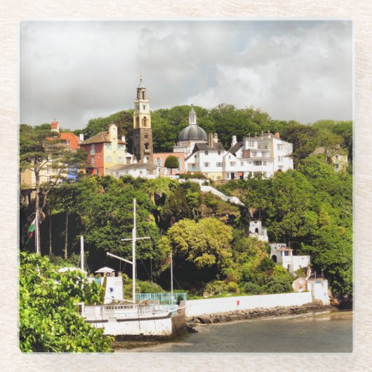 WELSH VILLAGES GLAZEN ONDERZETTER (Voorkant)