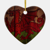 Welsh vlag. keramisch ornament (Voorkant)