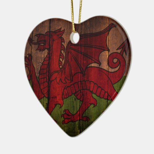 Welsh vlag. keramisch ornament (Links)
