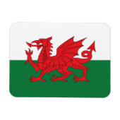 Welsh vlag koelkast magneet (Horizontaal)