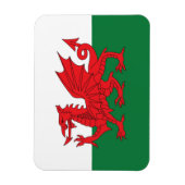 Welsh vlag koelkast magneet (Verticaal)