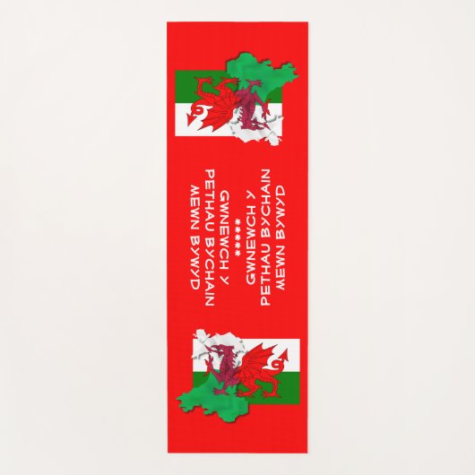 Welsh Vlag van Wales ST DAVID QUOTE Rood Yogamat (Voorkant)