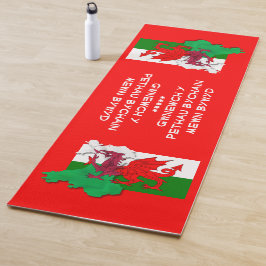 Welsh Vlag van Wales ST DAVID QUOTE Rood Yogamat