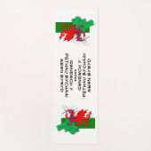 Welsh Vlag van Wales ST DAVID QUOTE Wit Yogamat (Voorkant)